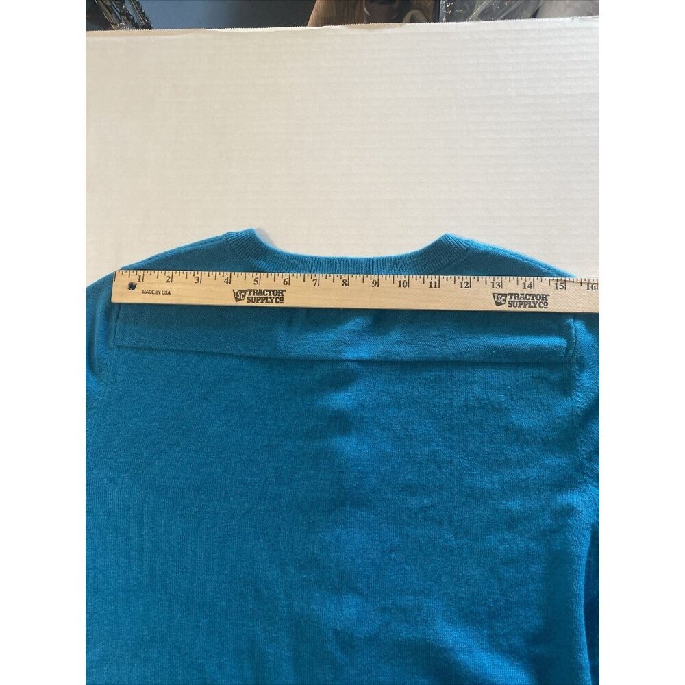 Eddie Bauer Women's XL Button Up Top Teal Business Office Stretchy Casual Blouse - Picture 11 of 11